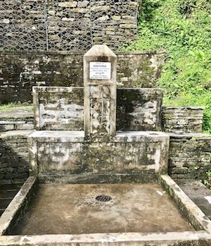 Public piped water station in Annapurna from mountain springs