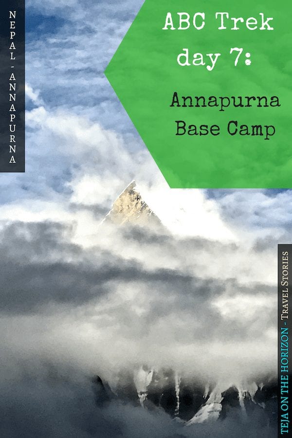 Annapurna in the Monsoon Day 7: To the Base Camp on a Trail of Flowers | Fishtail mountain peak