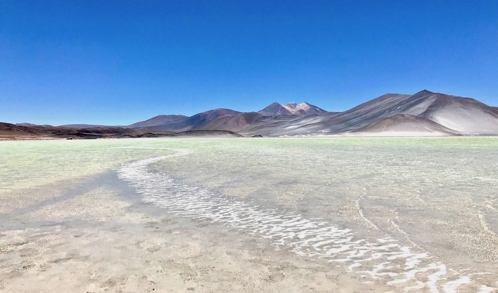 'Day Tour to Chile's Absolutely Unreal Altiplanic Lagoons' article on sustainable travel blog Teja on the Horizon | Piedras Rojas, Atacama Desert, Chile