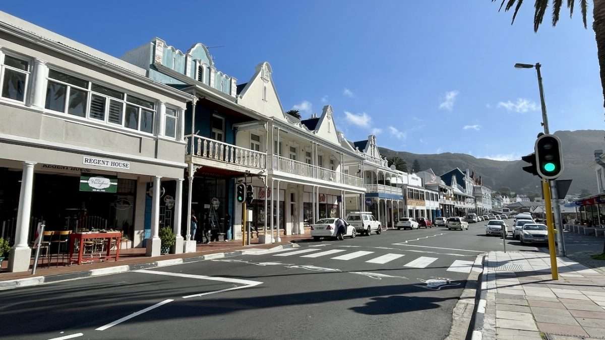 Georgian era row of colonial buildings along St George's Street in Simon's Town.